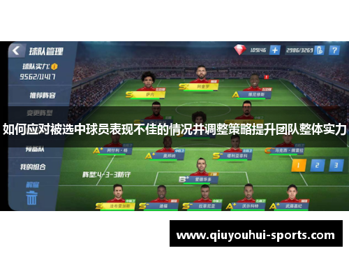 如何应对被选中球员表现不佳的情况并调整策略提升团队整体实力